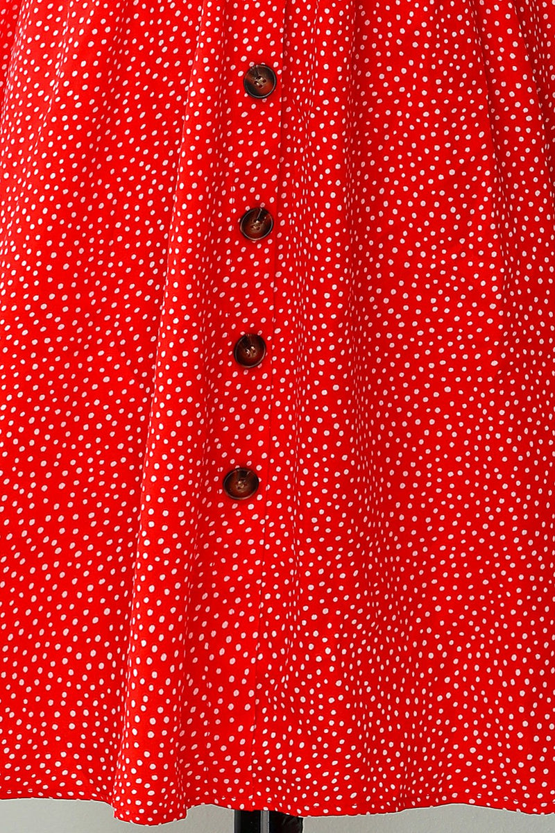 Carregar imagem no visualizador da galeria, Vestido floral vermelho vintage com botão