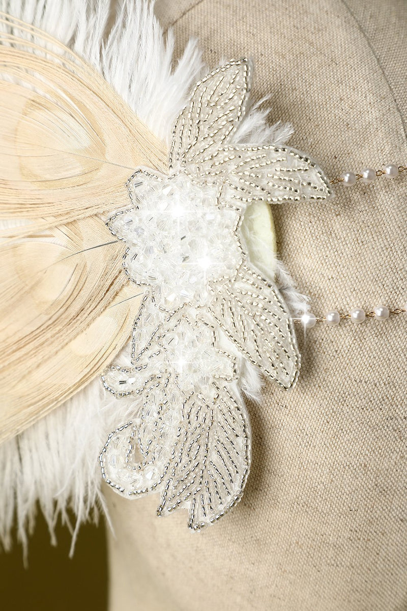 Carregar imagem no visualizador da galeria, 1920s Feather Sequin Pearls Flapper Headband