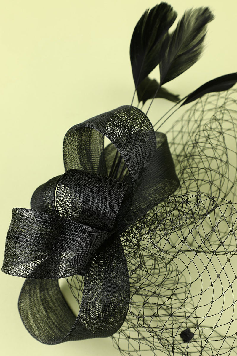 Carregar imagem no visualizador da galeria, Black 1920s Feather Headband