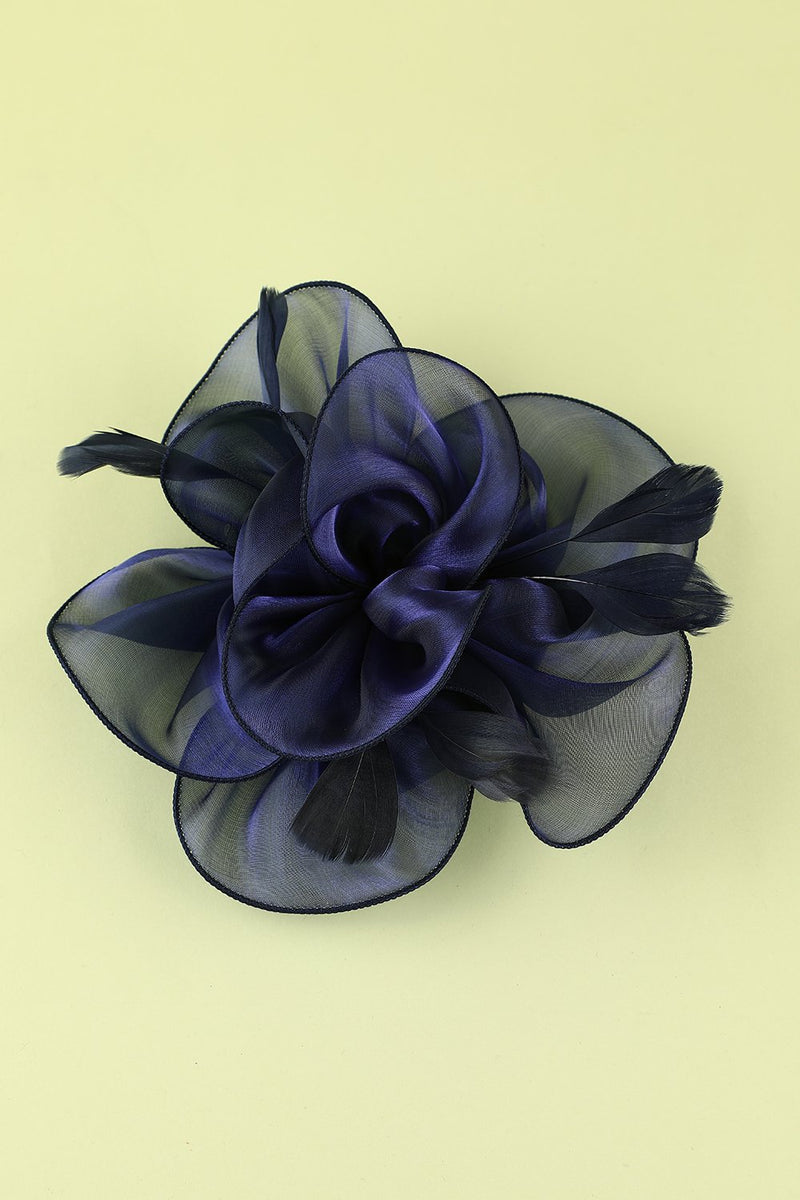 Carregar imagem no visualizador da galeria, 1920s Blue Organza Beaded Headband