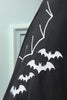 Carregar imagem no visualizador da galeria, Vestido preto de balanço de cabo de morcego dos anos 50
