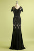 Carregar imagem no visualizador da galeria, Burgundy Long 1920s Sequins Flapper Formal Dress