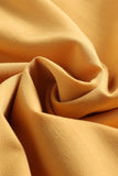 Vestido de balanço amarelo sólido dos anos 50