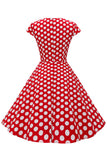 Vestido Bolinhas Vermelhas 1950