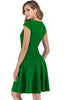 Carregar imagem no visualizador da galeria, Vestido vintage de pescoço quadrado verde