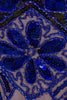 Carregar imagem no visualizador da galeria, Vestido de Lantejoulas Azul Royal Dos Anos 20