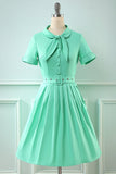 Vestido vintage de estilo retrô Scoop Blue