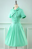 Vestido vintage de estilo retrô Scoop Blue