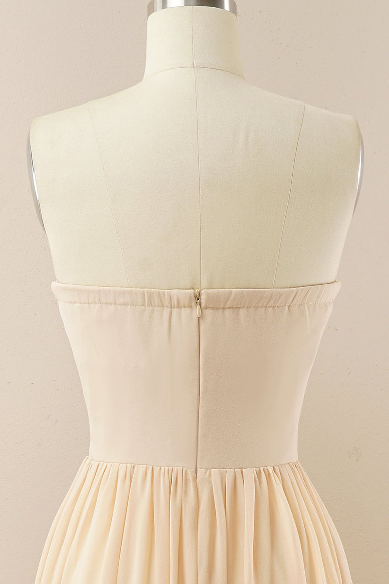 Carregar imagem no visualizador da galeria, Champagne Sweetheart Um vestido de baile chiffon line