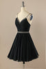 Carregar imagem no visualizador da galeria, Vestido preto de pescoço em V