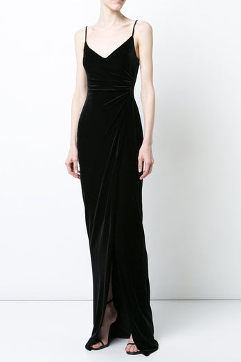 Vestido de veludo preto