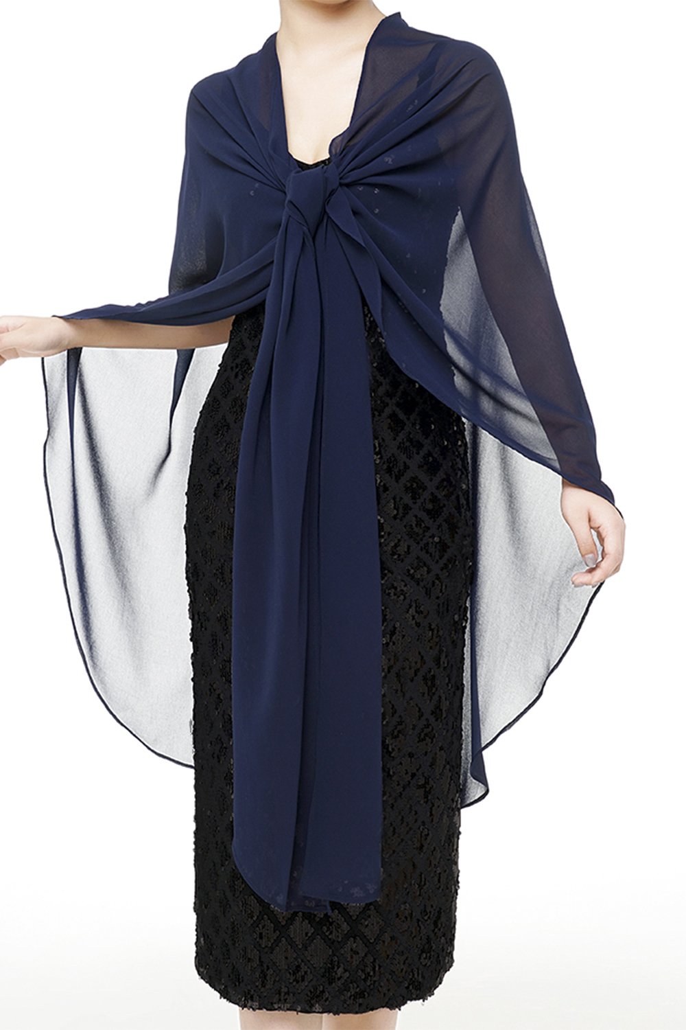 Chiffon Shawls Scarves Wraps para vestido de festa