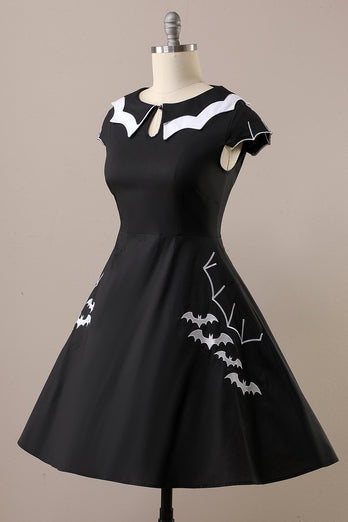 Vestido de impressão de morcego de Halloween