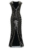 Carregar imagem no visualizador da galeria, Black Mermaid 1920s Sequined Flapper Dress