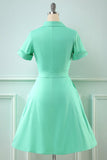 Vestido vintage de estilo retrô Scoop Blue
