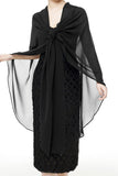 Chiffon Shawls Scarves Wraps para vestido de festa