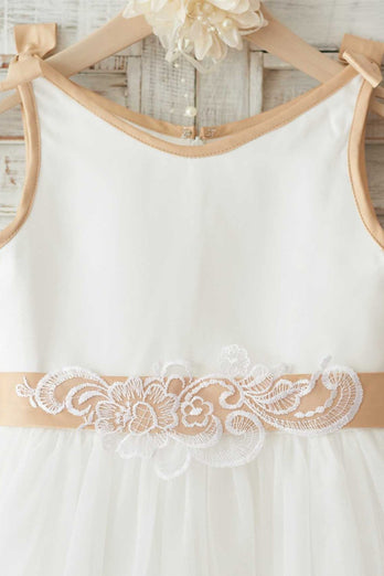 Meninas Brancas Elizabeth Broderie Anglaise Vestido