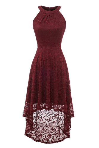 Borgonha High Low Lace Dress