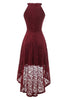 Carregar imagem no visualizador da galeria, Borgonha High Low Lace Dress