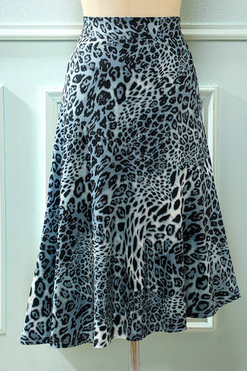 Saia estampada de leopardo