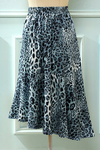 Saia estampada de leopardo