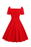 Vestido de balanço de renda vintage com renda