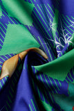 Vestido de Natal de impressão de xadrez vintage verde