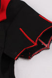 Vestido preto de Xmas com mangas de chapéu de árvore de Natal