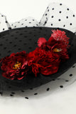 Chapéu preto de Halloween top com flores