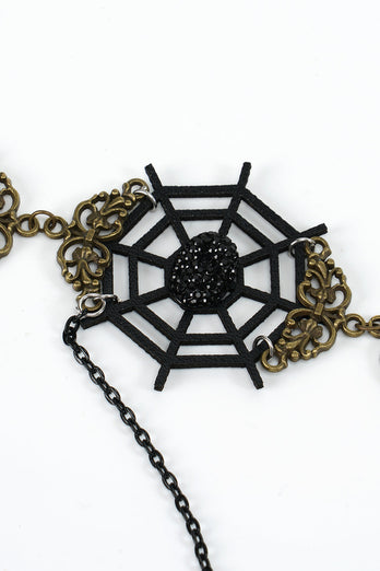 Anel de pulseira da teia de aranha vintage de Halloween
