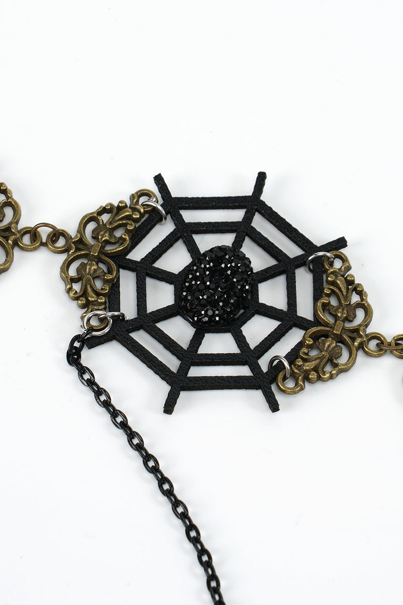 Carregar imagem no visualizador da galeria, Anel de pulseira da teia de aranha vintage de Halloween