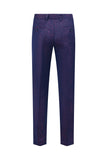 Azul escuro Jacquard xaile lapela 2 peças homens ternos de baile com cinto
