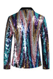 Glitter Sequins colorido 2 peças homens ternos