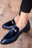 Sapatos de homens casuais de couro preto