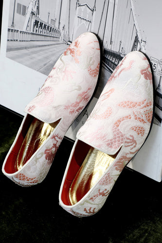 Sapatos masculinos Jacquard Cor-de-Rosa