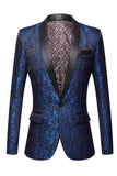 Blazer masculino rosa Lapela Shawl Jacquard