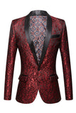 Blazer masculino rosa Lapela Shawl Jacquard