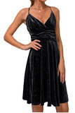 Veludo vestido de cocktail