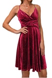 Veludo vestido de cocktail