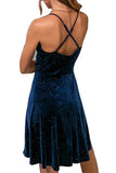 Veludo vestido de cocktail
