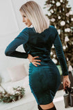 Vestido de Natal manga comprida