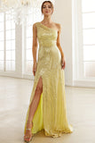 Vestido de baile lantejoulas amarelo claro lantejoulas