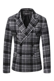 Blazer para homem duplo peito preto