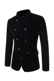 Café duplo peito blazer masculino