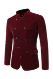 Café duplo peito blazer masculino