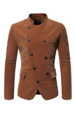 Café duplo peito blazer masculino