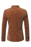 Café duplo peito blazer masculino