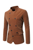 Café duplo peito blazer masculino
