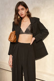 Blazer Feminino Preto Assimétrico Tamanho Grande