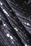 Sparkly Black Sequins Duplo Peito Mulheres Prom Blazer